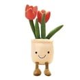 thumbnail image 1 of Divertidas plantas en macetas de felpa realistas novedad planta de dibujos animados muñeco de peluche suave tablero de instrumentos de coche decoració - Rojo 37cm Sunnimix juguetes de peluche, 1 of 8