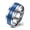 Blue, variant on Stainless Steel Black Men's Band Carbon Fiber Ring Statement Polished Textured Size 10 B556