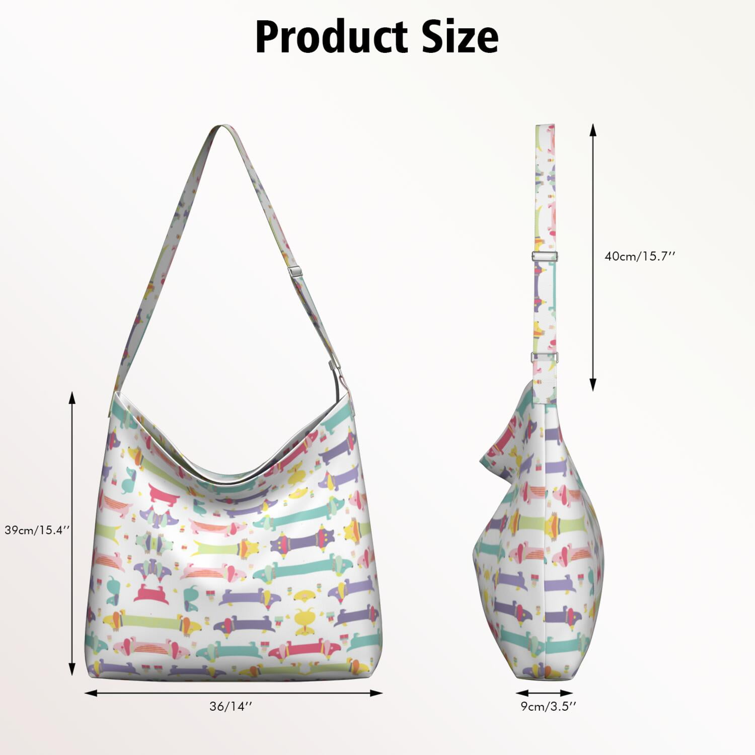 Women's Cute Dog Print Crossbody Bag Lightweight Adjustable Shoulder Purse for Dog Lovers