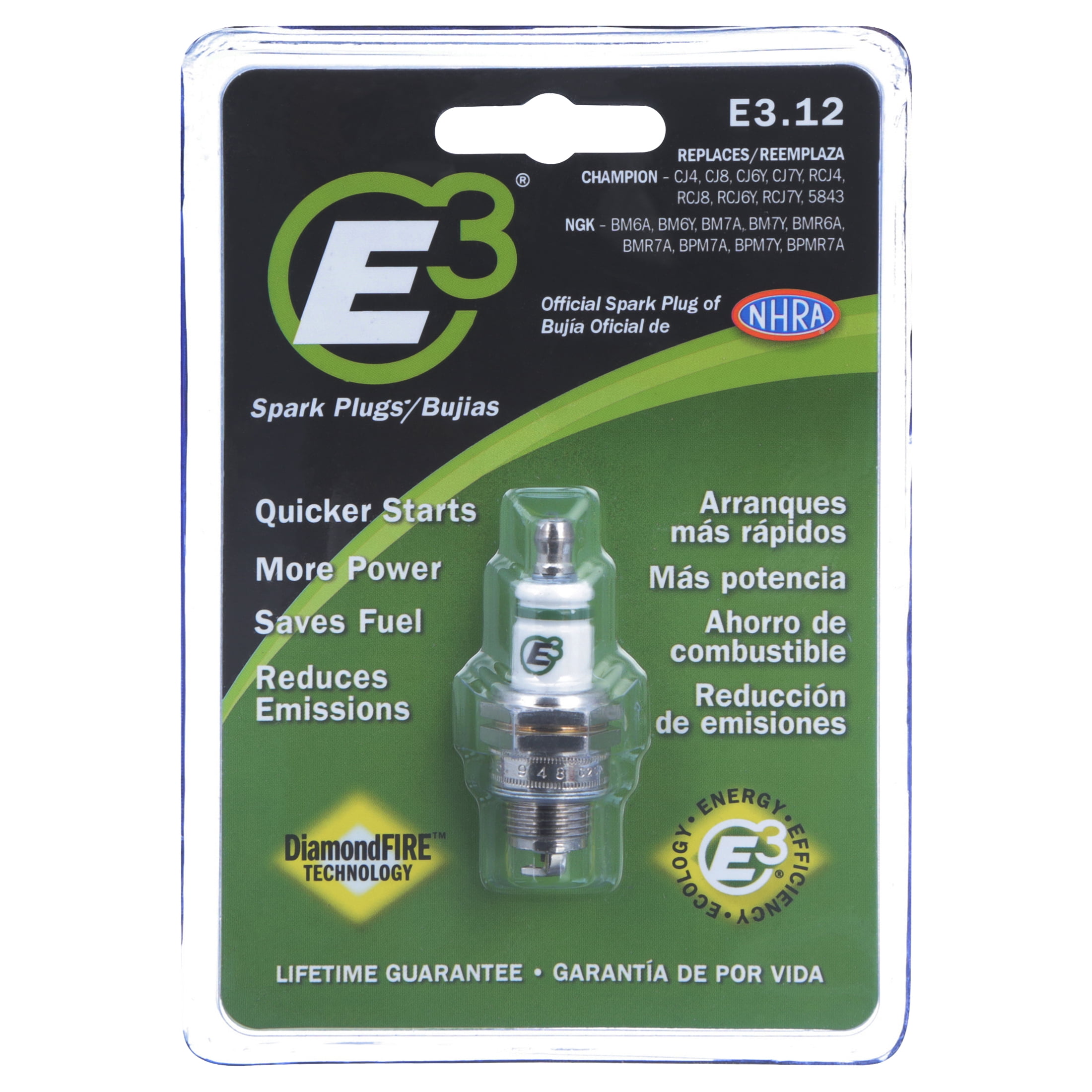 E3 Brands Lawn and Garden Spark Plug E3.12, 7023005