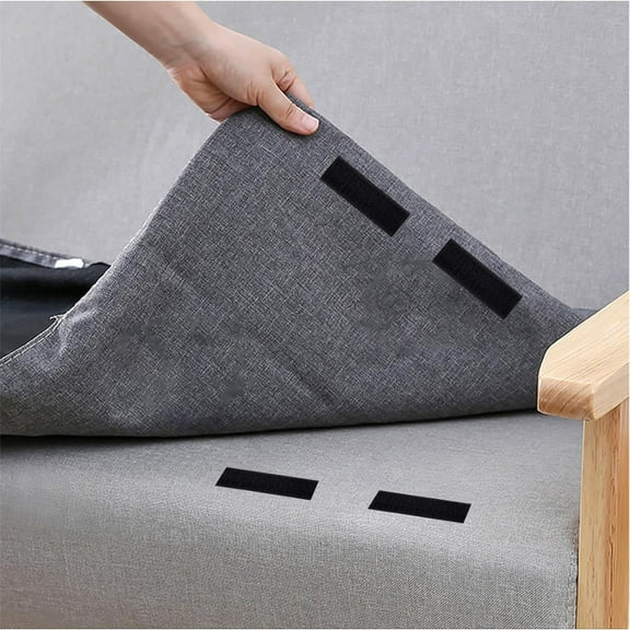 Scheam 2 Pcs Carpet Stickers Grippers of Rug Pad, Non-Slip Carpet Pad for Hardwood Floors and Tile, Reusable and Washable Area Carpet Tape, Double-Sided Adhesive Pads, Keeps Corners Flat