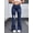 Dark blue, variant on European and American women's jeans with elastic heart-shaped pattern, ripped flared casual pants, WOMENJEANS embroidery