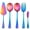 Matte Rainbow, variant on 5-Piece Matte Rainbow Serving Utensils Set, Stainless Steel Serving Set Include Serving Spoon Fork, Flatware Serving Pieces