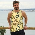 thumbnail image 6 of KLL Various Snake Print Men's Muscle Gym Workout Stringer Tank Tops Bodybuilding Fitness T-Shirts Tank Tops Men-X-Large, 6 of 7