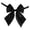 Black, variant on Elegant Solid Color Polyester Silk Bow Tie for Student Career Attache and Flight Attendant