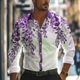 thumbnail image 5 of Camisa informal de negocios con estampado 3D para hombre, ropa de trabajo diaria, ropa de calle, camisa de tela elástica de manga larga con solapa de primavera y verano S-5XL, 5 of 5