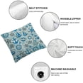 thumbnail image 6 of Compass Decorative Throw Pillow Case  Various Nautical with Seagulls Anchor Sailor Knot and Helm Sailor Theme, Cushion Cover for Couch Living Room Car,  Mint Green Blue, 6 of 7