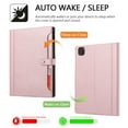 thumbnail image 6 of TECH CIRCLE for iPad Pro 12.9 Case 2022 2021 2020 2018,iPad Air 13 Case with Pencil Holder and Pocket, Premium PU Leather Folio Flip Stand Cover Shockproof Protective Auto Sleep/Wake Wallet Case,Pink, 6 of 7