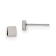 thumbnail image 2 of Stainless Steel Polished Square Post Earrings, 2 of 7