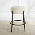 thumbnail image 6 of Uttermost Arles 26" Contemporary Fabric & Metal Counter Stool in White/Black, 6 of 6