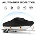 thumbnail image 4 of Boat Cover 14-16 ft, Waterproof 900D Heavy Duty Boat Cover, PU Marine Grade Polyester Boat Covers 14-16 ft, Fits Bass, V-Hull, Tri-Hull, Runabout, Jon, Fishing, Trailerable, Beam Width 105 inch, 4 of 11