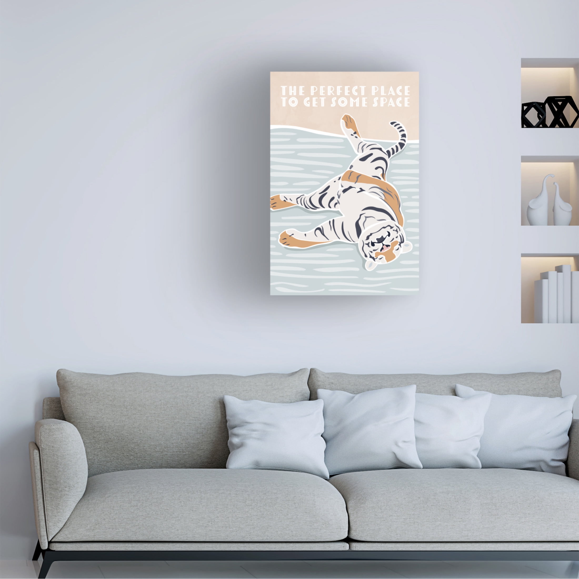 Trademark Fine Art Sarah Manovski Tiger Typography Kids Quote Canvas Wall Art