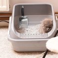 thumbnail image 6 of Stainless Steel Cat Litter Scoop with Long Handle - Non-Stick, Rust-Proof Metal Sifter - Ergonomic Rubber Grip - 0.5 Inch Hole Size - Easy to Clean Sand Shovel for Kitty Litter Box, 6 of 9