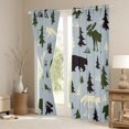 thumbnail image 3 of Homewish Wild Animal Wolf Curtains Pack of 2 (42x84 Each),Country Farmhouse Lodge Curtains Blackout,Blue Whte Black Bedroom Curtains For Boy,Microfiber Bedroom Decor, 3 of 6