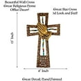 thumbnail image 2 of Urbalabs Western 13 Inch Wall Cross Praying Hands God Bless Our Family Beads Cross Rustic Cowboy Religious Wall Hanging Cross Country Wall Decor Room Decoration Office Church Home, 2 of 7