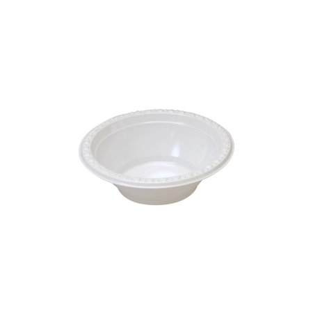 Tablemate 12244WH Plastic Dinnerware Bowls 12 oz. White 125/Pack