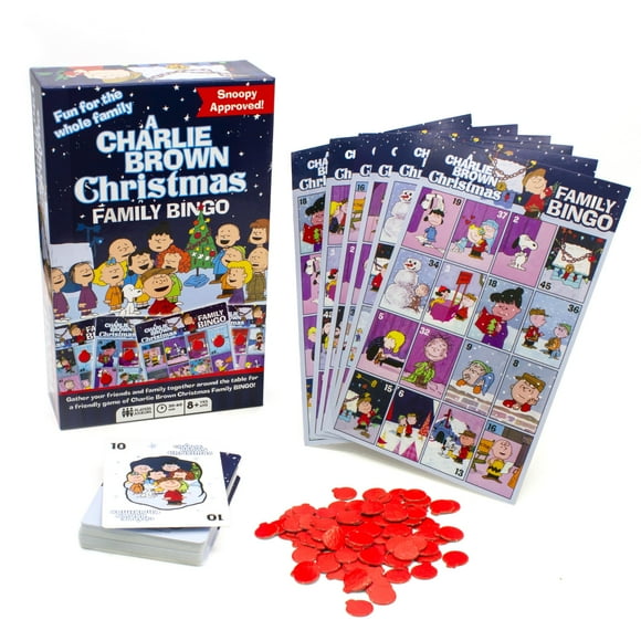 Juego de bingo AQUARIUS Peanuts Charlie Brown Christmas Family