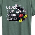 thumbnail image 3 of Disney - Level Up Your Life Mickey - Women's Short Sleeve Graphic T-Shirt, 3 of 5