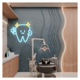 thumbnail image 1 of Letrero De Neón Con Forma Diente, Cara Sonriente Y Pulgares Arriba, Ideal Para La Decoración Oficina Del Dentista, 38cmx40cm, 1 of 2