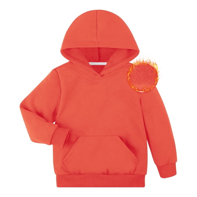 BIG ELEPHANT Sudadera con Capucha para Niño de Forro Polar Tipo Pulóver, Sudaderas con Capucha de Manga Larga Cálidas con Bolsillo para Niños