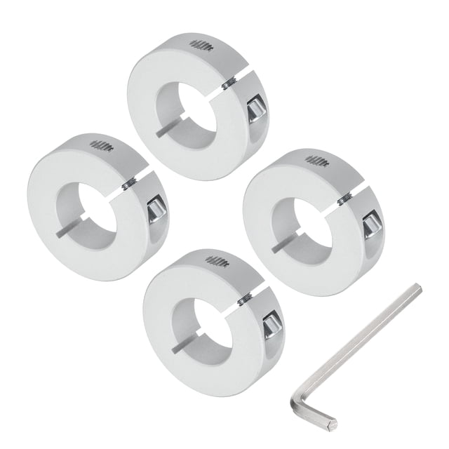 Juego de Collar de Eje Dividido Simple para Eje de 20mm, Collares de Sujeción de Una Pieza 4pcs 40mm OD, 12mm de Grosor
