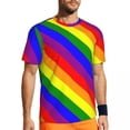 thumbnail image 3 of Flag Gym T-Shirt LGBT Colorful Print Harajuku T Shirts Men Vintage Tee Shirt Summer Short, 3 of 5