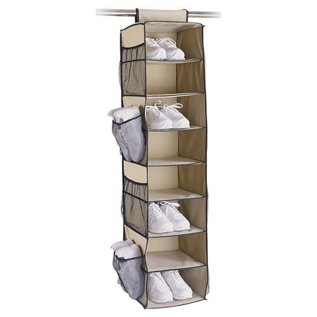 8-Shelf Shoe/Sweater Bag with Side Pockets, Wheat