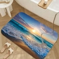 thumbnail image 3 of 1pc Seaside at Sunset Absorbent Non-Slip Bathroom Thickened Flannel Rug Decor,Soft,Quick Drying,Suitable For Indoor/outdoor Use,Bathrooms,Bedrooms,Kitchens,Terrace,Laundry Rooms,16"x24", 3 of 9