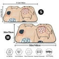 thumbnail image 3 of Haiem Cute Ink Drawn Elephants Car Windshield Sun Shade - Blocks UV Rays Sun Visor Protector, Sunshade to Keep Your Vehicle Cool, Universal Fit SUV Van Sedan-Small, 3 of 7