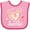 Pink and Fuchsia, variant on Inktastic Daddy's Little Sweetie with Pink Heart Cookie Boys or Girls Baby Bib