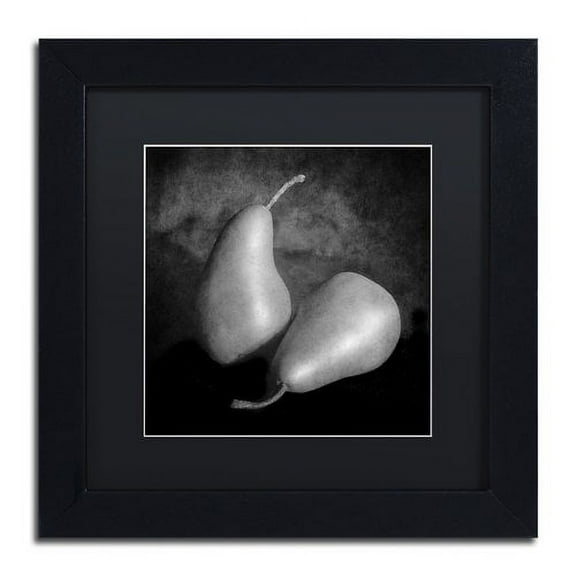 Trademark Fine Art "Peras II" Canvas Art by Moises Levy Black Matte, Black Frame