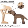 thumbnail image 3 of Wooden Sculptures Handmade Accents Craft Figurine for Home Decor Accents, Woman and Dog Wooden Statue, Animal Sculptures Collection, Gift for Men Wome, 3 of 5
