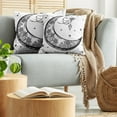 thumbnail image 5 of Ambesonne Paisley Throw Pillow Cover 2 Pack, Floral Moon, 16", Black and White, 5 of 5