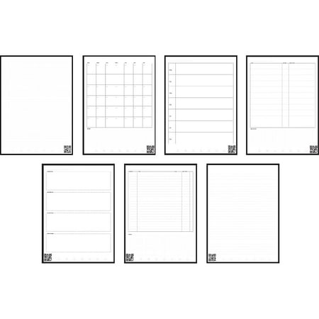 Rocketbook Fusion Reusable Notebook Planner Combo 8.5" x 11" 7 Page Styles 42 Pages Blue
