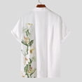 thumbnail image 4 of Tejiojio Men's and Big Men's Classic Tops Clearance Men Hawaiian Short Sleeve Beach Stand-up Collar Shirt Printed Summer Casual Button Down Shirts, 4 of 4