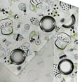 thumbnail image 5 of Ambesonne Tea Party Grommet Curtain, Doodle Hearts, 50" x 63", Black White Green, 5 of 6
