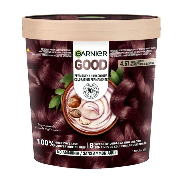 Garnier GOOD, Permanent Hair Dye, 100% Grey Coverage, No Ammonia, 1 unit