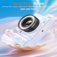 thumbnail image 6 of W&O Q5 4K Digital Camera, 180° Flip Screen Point and Shoot Camera with Ring Light, SD Card, White, 6 of 7