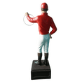 thumbnail image 3 of Betach Home Classic Red Lawn Jockey Garden Statue, Premium Fiberglass Resin, 3 of 5