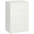 thumbnail image 1 of HOMCOM Commode de Chambre, Commode à 4 Tiroirs pour Chambre, Blanc, 1 of 9
