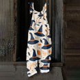 thumbnail image 7 of Halloween Jumpsuits for Women Spaghetti Strap Overalls Floral Print Loose Sleeveless Linen Romper, 7 of 7