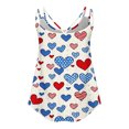 thumbnail image 7 of Fartey 4th of July Tank Tops for Women Cute Independence Day Heart Print Tshirt Summer Sleeveless Scoop Neck Camis Top Loose Breathable Spaghetti Strap Eyelet Tanks White XXL, 7 of 7
