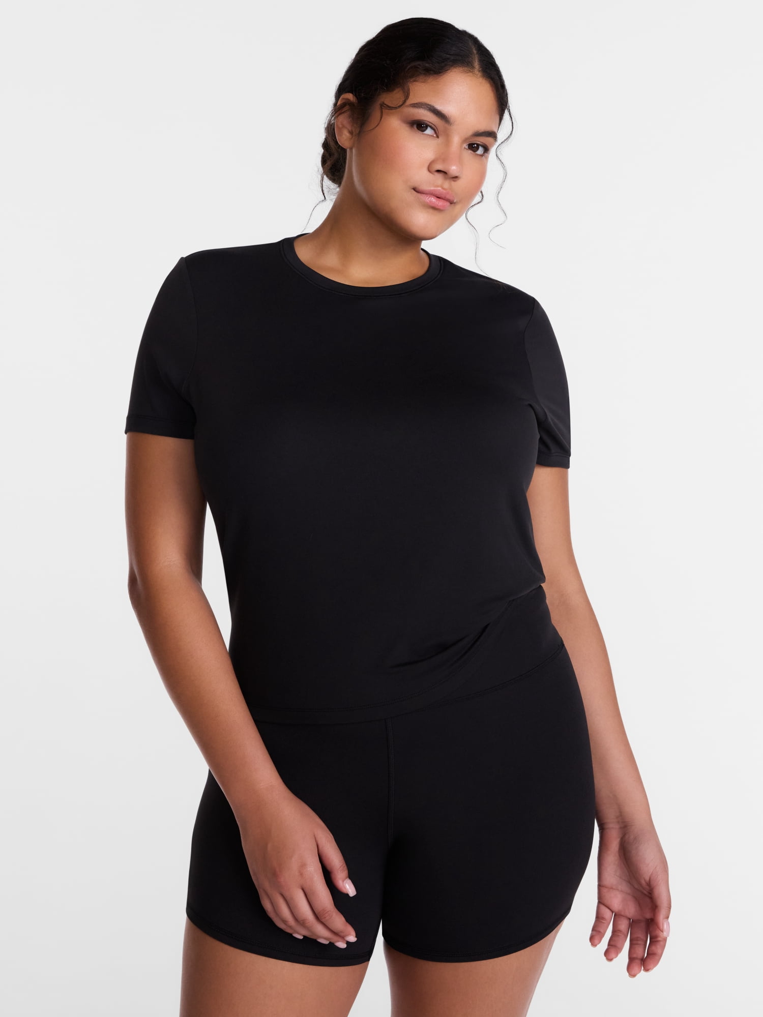 Avia Women's and Women's Plus SoftSculpt Tee with Short Sleeves, Sizes XS-4X