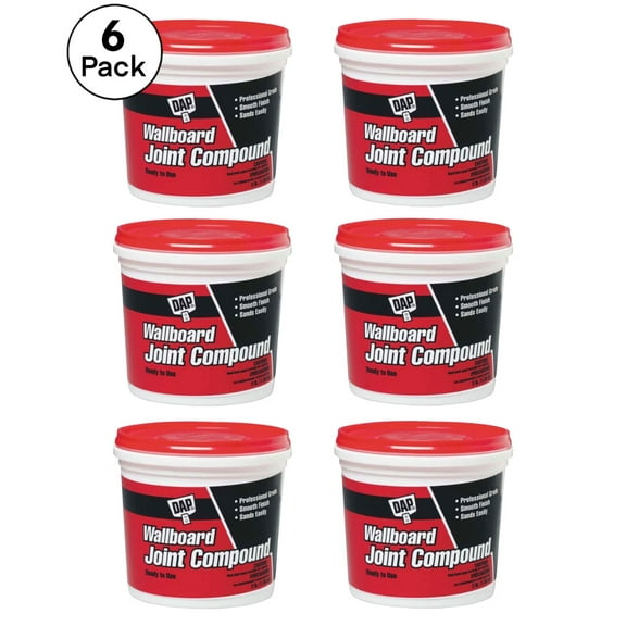 Dap Wallboard Joint Compound - 3 Lb, White, Ideal for Drywall & Home Improvement - Pack of 6