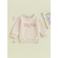 thumbnail image 2 of Bagilaanoe Toddler Baby Girl Casual Sweatshirt Long Sleeve Letter Print Pullover 6M 12M 18M 24M 3T 4T Kids Fall Loose Tee Tops, 2 of 9
