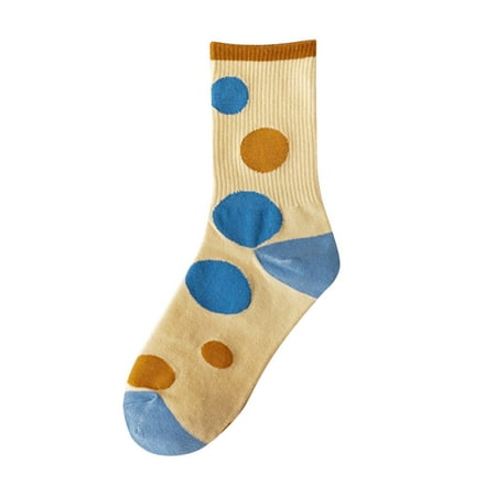 

Womens Socks Womem Blue Plaid Socks Shallow Mouth Japanese Cute Milk Pattern Socks