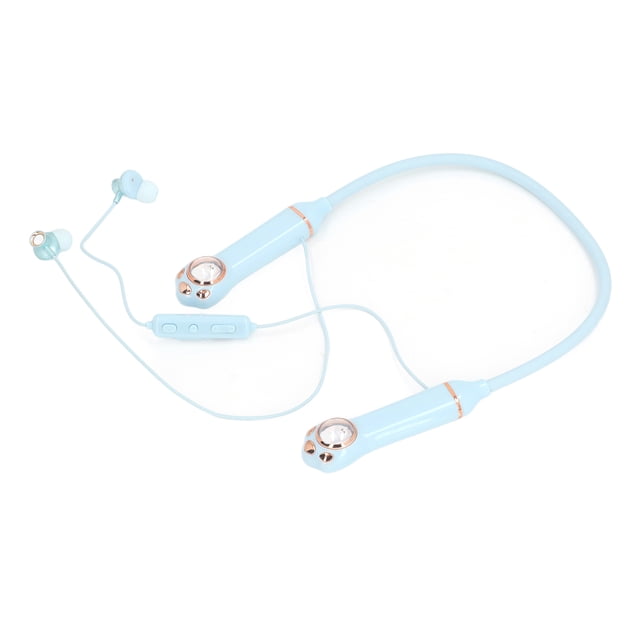 Neckband Earbuds, BT 5.3 Neckband with Cute Cat Pattern and RGB Backlight, IPX5 Waterproof and Magnetic Back Hands Free Sports Headphone for Calls Exercise