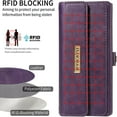 thumbnail image 6 of ELEHOLD Crossbody Wallet Case for iPhone  Air, Shockproof Heavy Duty Luxury PU Leather Flip RFID Blocking Card Slots Shock-Absorbent Protective Cover with Shoulder Strap ,Purple, 6 of 8