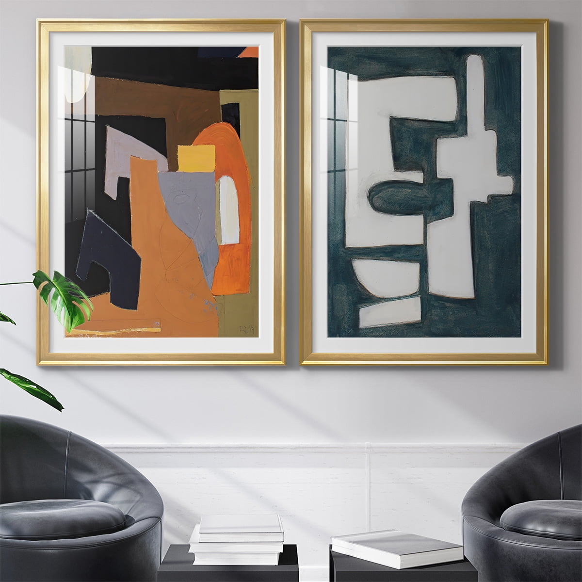 Wexford Home The Olive Press Rooom Premium Framed Print, 18.5" x 24.5" - Ready to Hang, Gold (Set of 2)