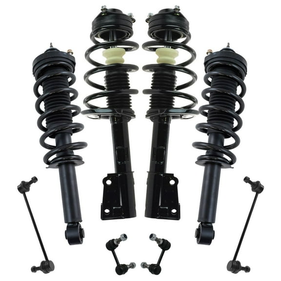 TRQ Front Rear Complete Strut Spring Assembly Shock Sway Link Kit for Journey SCA67186 Fits select: 2009-2018 DODGE JOURNEY